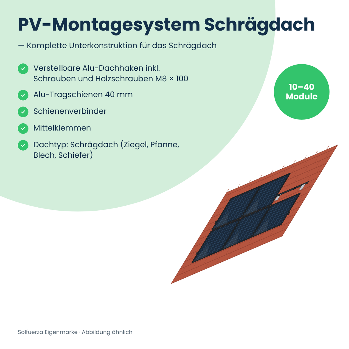 Solfuerza PV-Montagesystem Schrägdach