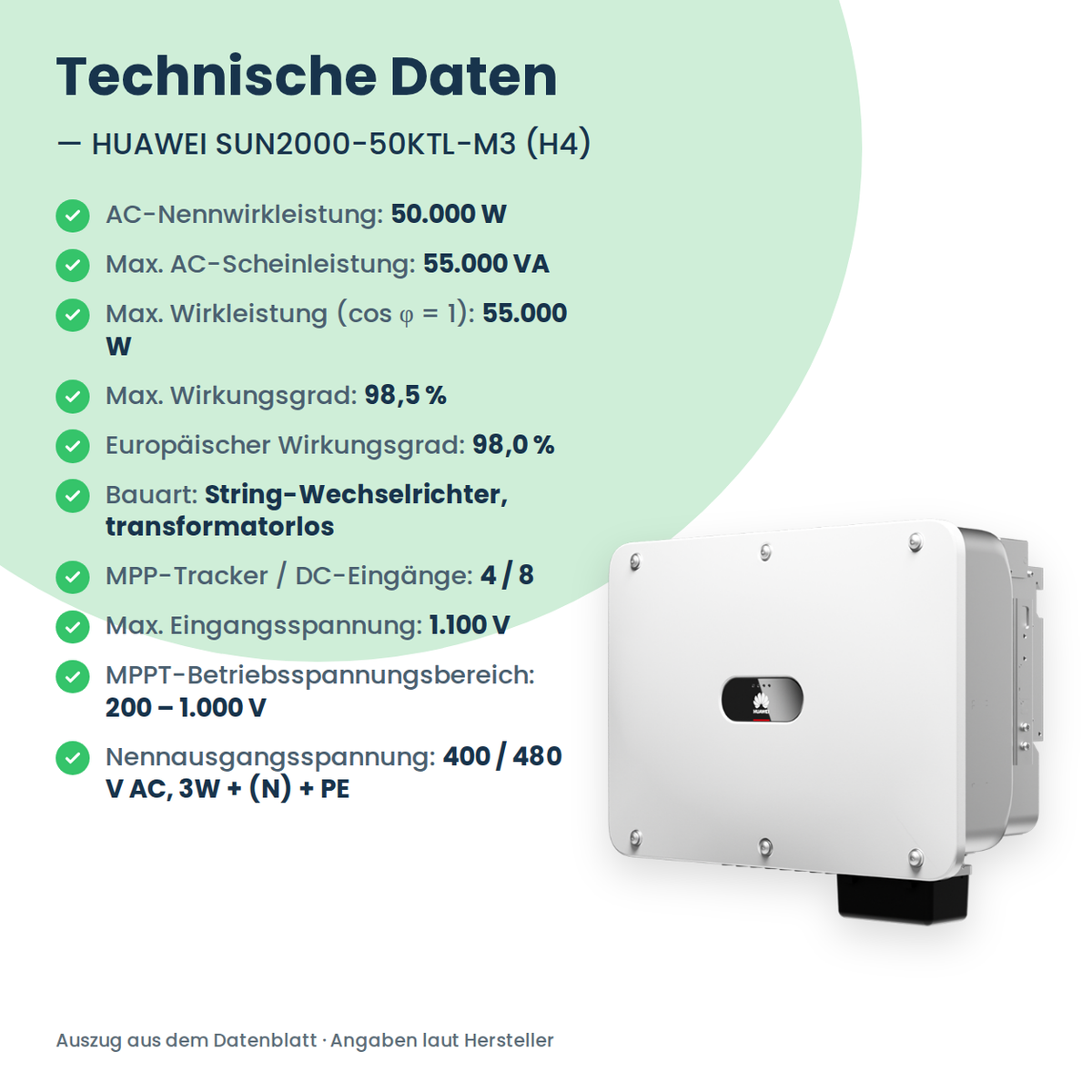 HUAWEI SUN2000-50KTL-M3 (H4) String-Wechselrichter 50 kW