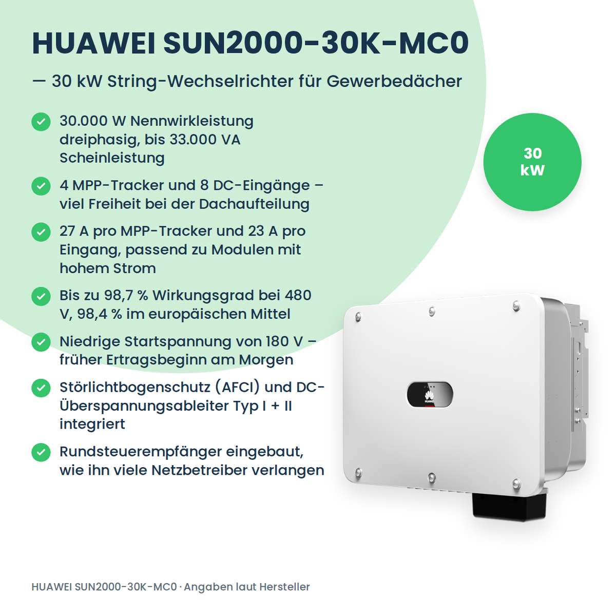 HUAWEI SUN2000-30K-MC0 String-Wechselrichter 30 kW