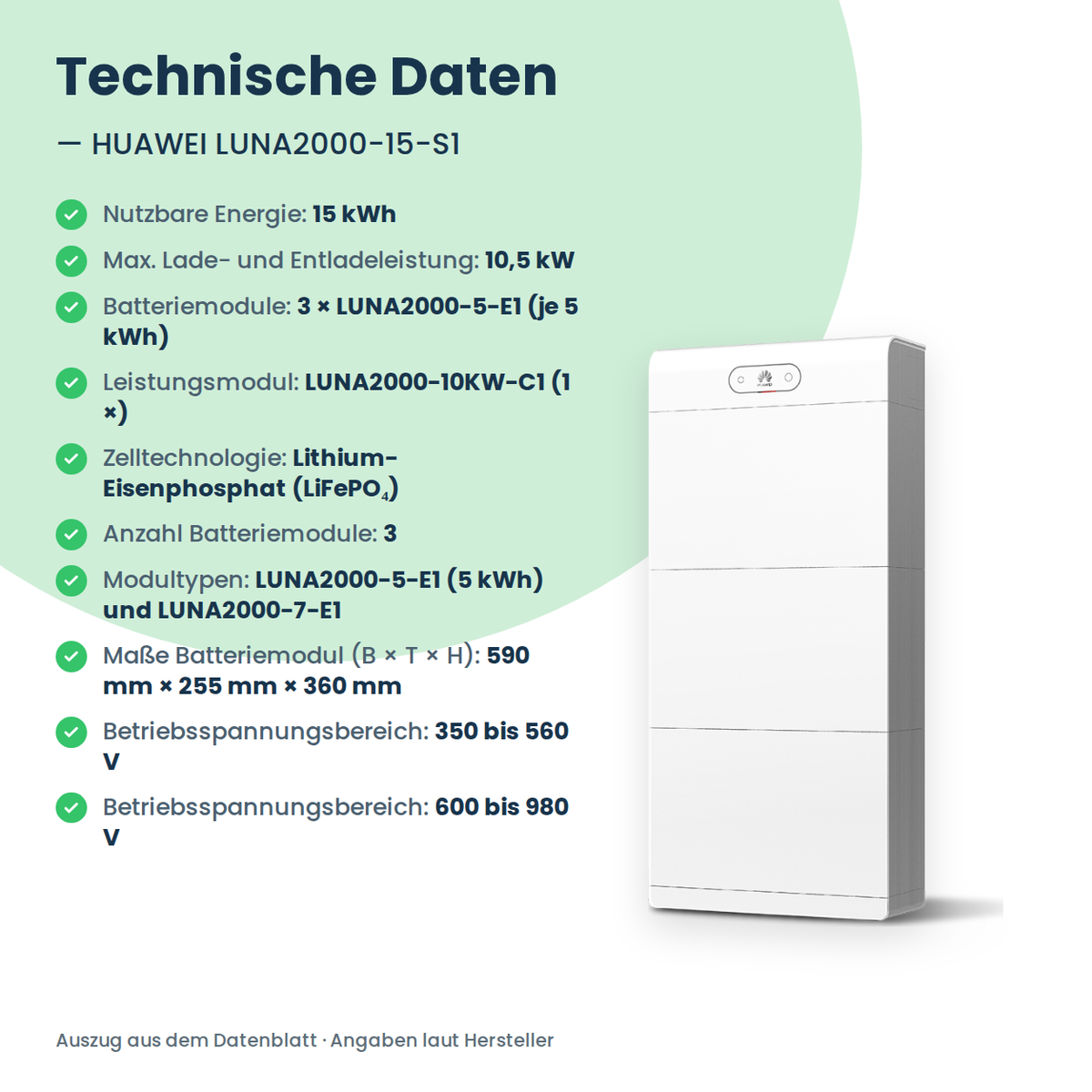 HUAWEI LUNA2000-15-S1 Batteriespeicher 15 kWh