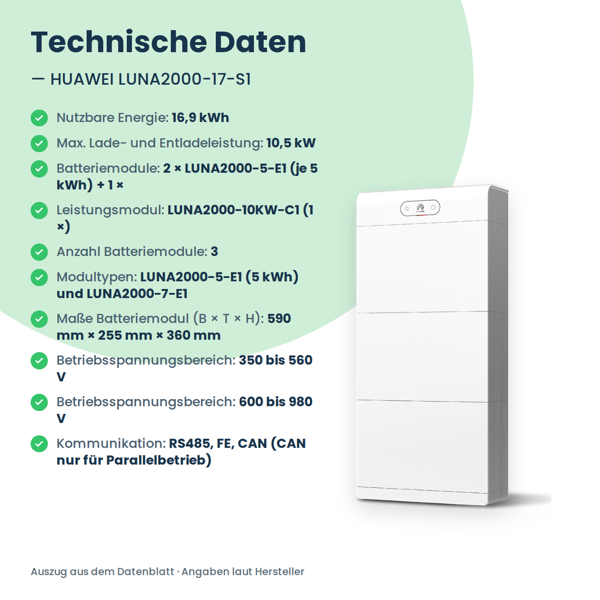 HUAWEI LUNA2000-17-S1 Batteriespeicher 17 kWh