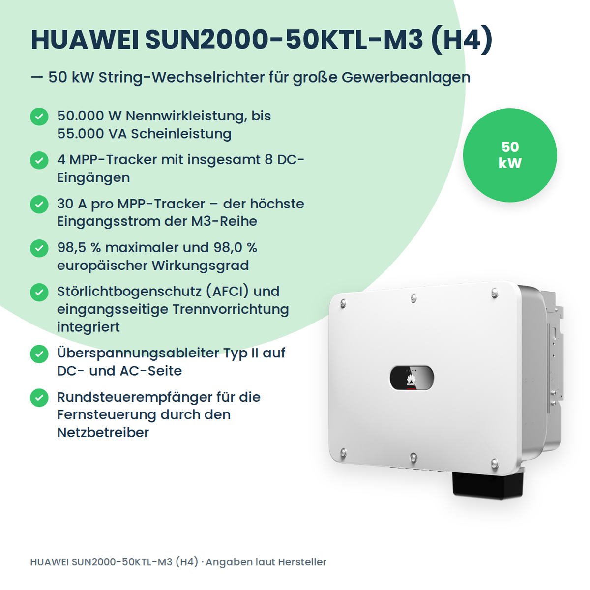 HUAWEI SUN2000-50KTL-M3 (H4) String-Wechselrichter 50 kW