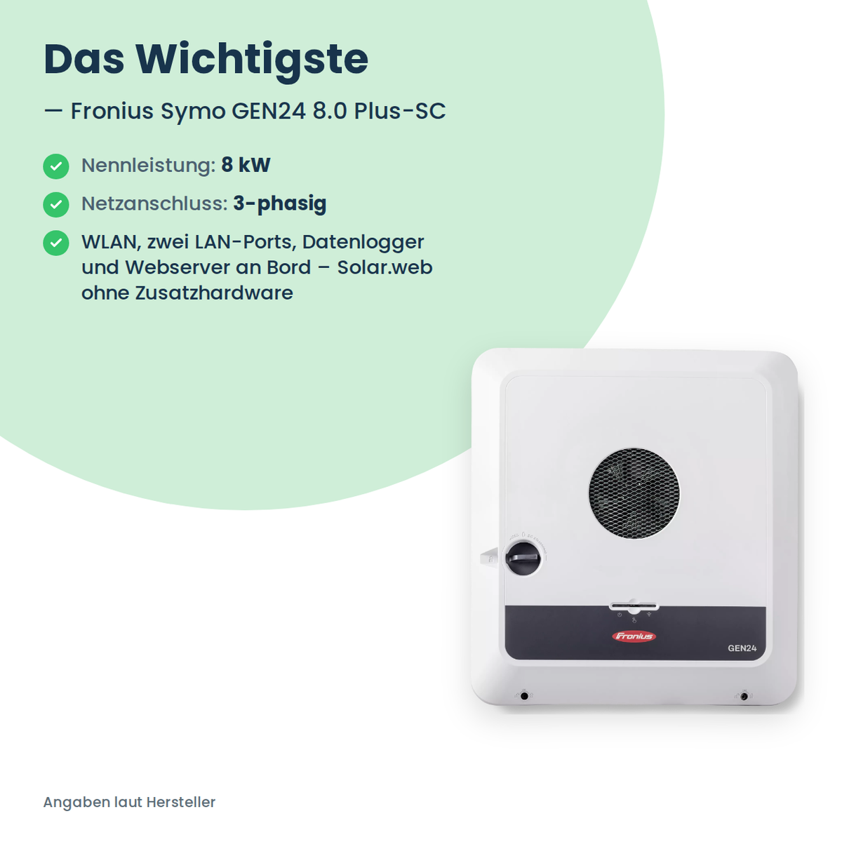 Fronius Symo GEN24 8.0 Plus-SC Hybrid-Wechselrichter 8 kW