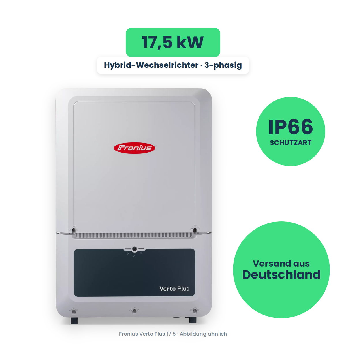 Fronius Verto Plus 17.5 – Hybrid-Wechselrichter, freigestellt