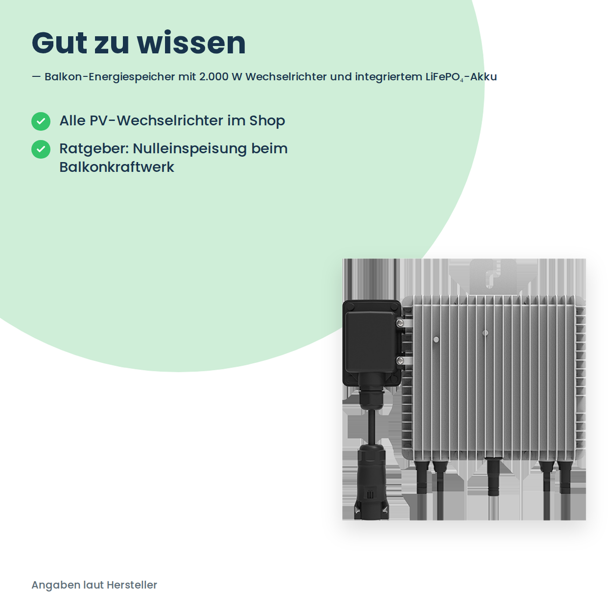 Deye AE-F2.0 – Balkon-Energiespeicher mit 2.000 W Wechselrichter und integriertem LiFePO₄-Akku