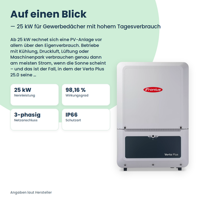 Fronius Verto Plus 25.0 Hybrid-Wechselrichter 25 kW