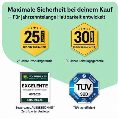 Balkonkraftwerk 2000W mit Speicher – 4× Jolywood 500W + Jackery SolarVault 3 Pro