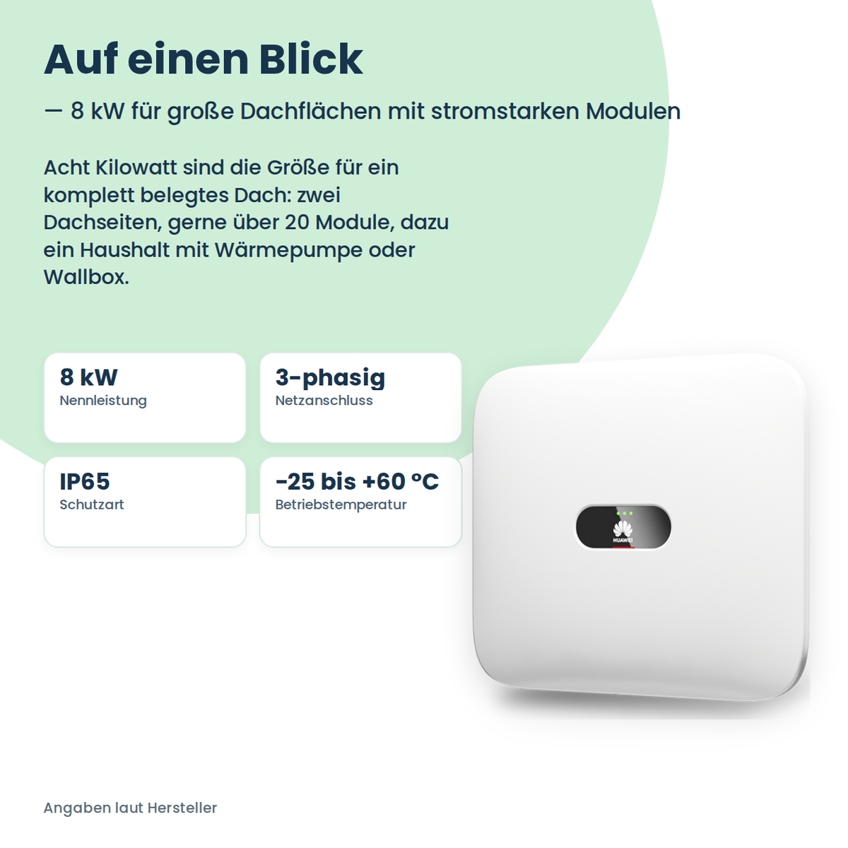 HUAWEI SUN2000-8KTL-M1 HC Hybrid-Wechselrichter 8 kW