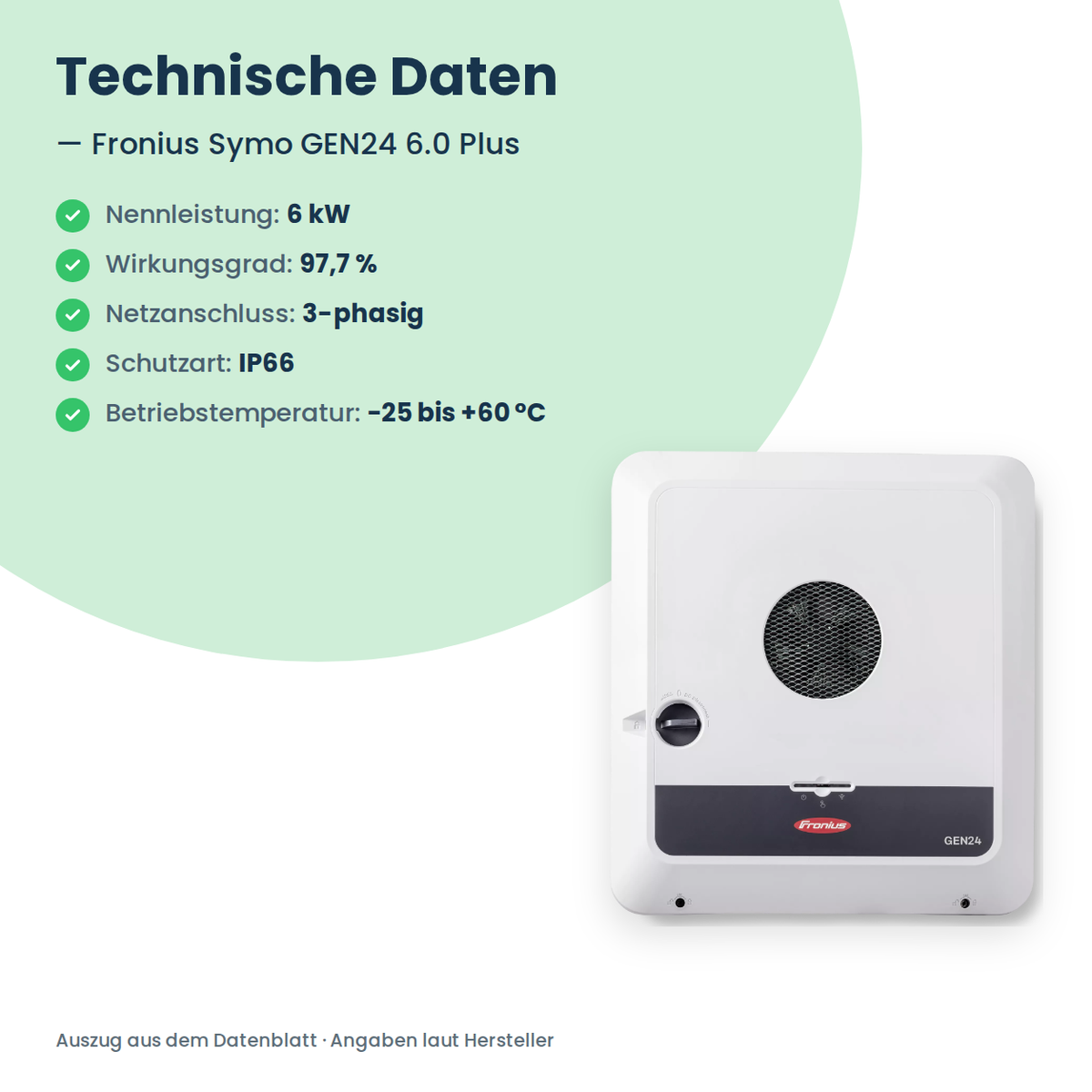 Fronius Symo GEN24 6.0 Plus Hybrid-Wechselrichter 6 kW