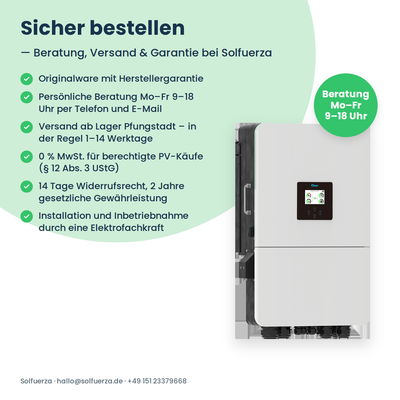 Deye SUN-20K-SG05LP3-EU-SM2 – 20 kW Hybrid-Wechselrichter dreiphasig für Niedervolt-Speicher