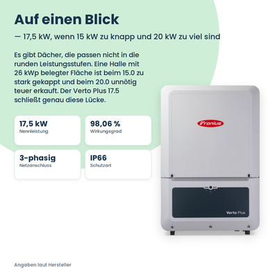 Fronius Verto Plus 17.5 Hybrid-Wechselrichter 17,5 kW