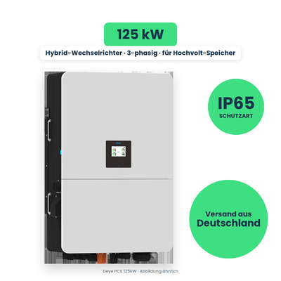 Deye PCS 125kW – Batteriewechselrichter, freigestellt