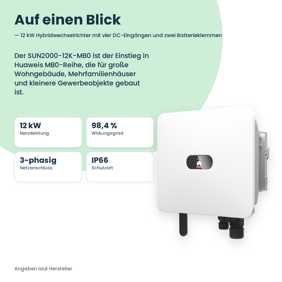 HUAWEI SUN2000-12K-MB0 Hybrid-Wechselrichter 12 kW