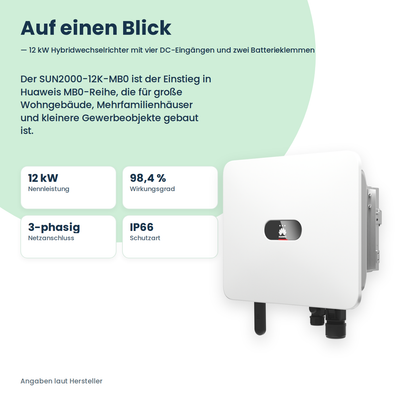 HUAWEI SUN2000-12K-MB0 Hybrid-Wechselrichter 12 kW
