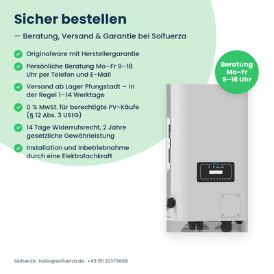 Deye SUN-10K-G06 – 10 kW String-Wechselrichter dreiphasig mit 2 MPP-Trackern