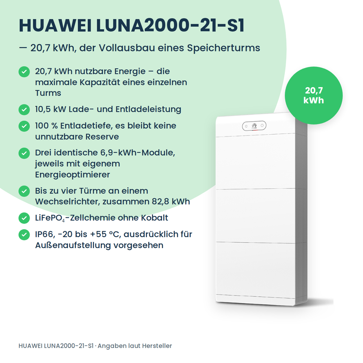 HUAWEI LUNA2000-21-S1 Batteriespeicher 21 kWh