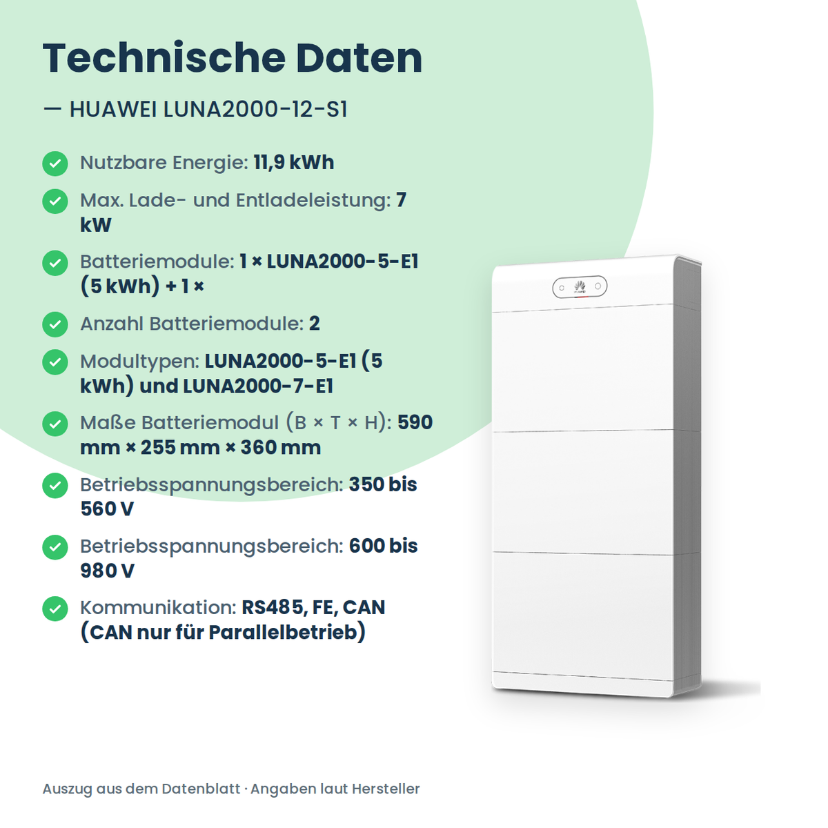 HUAWEI LUNA2000-12-S1 Batteriespeicher 12 kWh