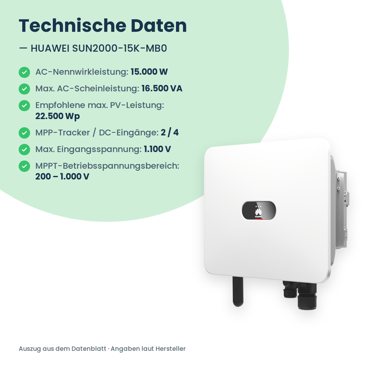 HUAWEI SUN2000-15K-MB0 Hybrid-Wechselrichter 15 kW