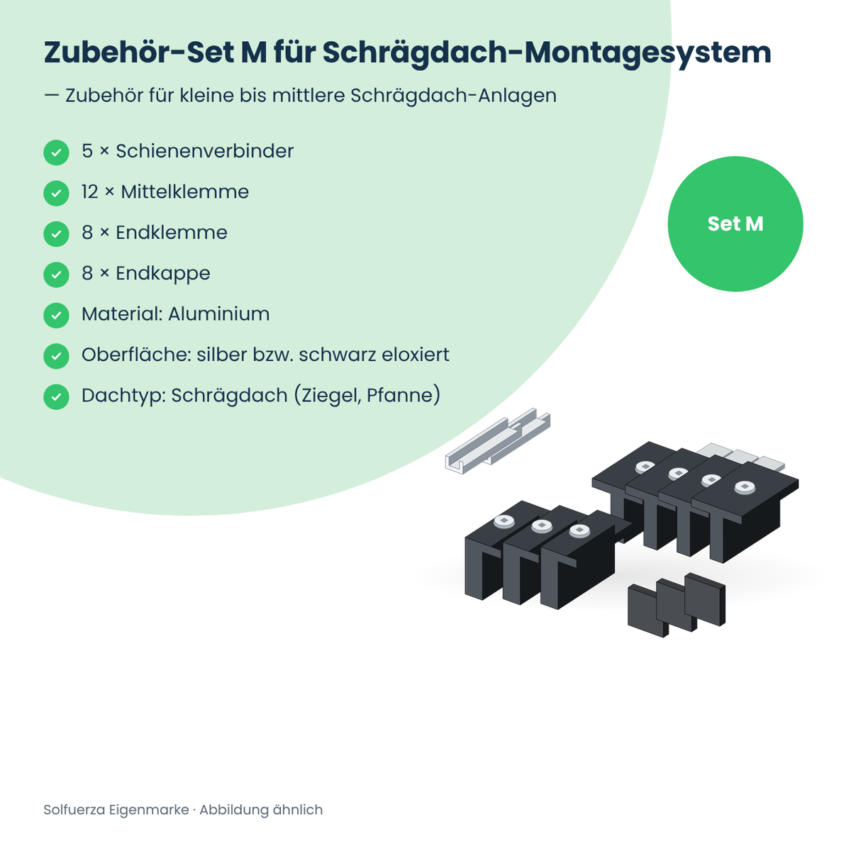 Solfuerza Zubehör-Set M für Schrägdach-Montagesystem