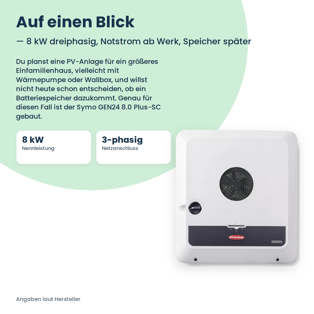 Fronius Symo GEN24 8.0 Plus-SC Hybrid-Wechselrichter 8 kW