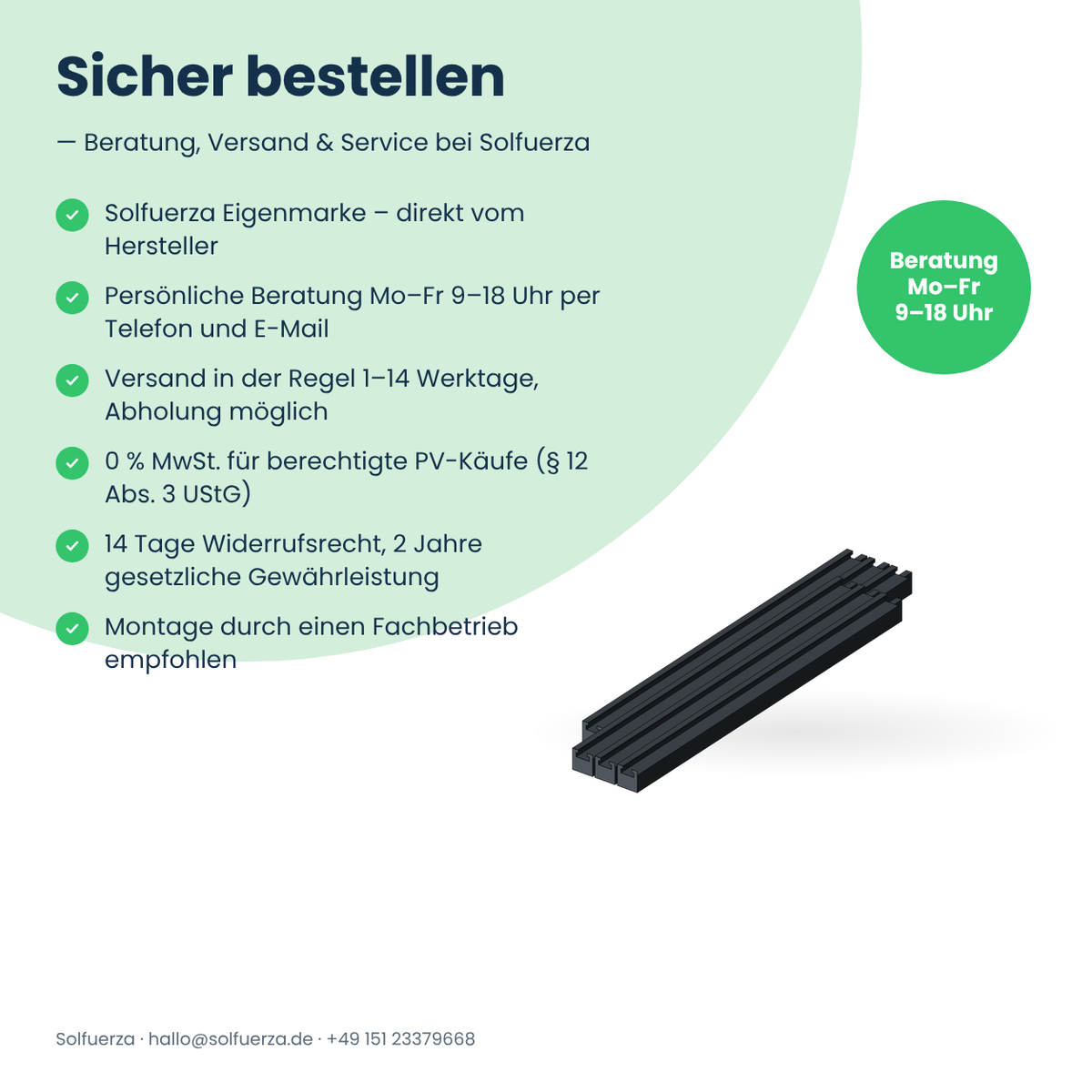 Solfuerza Alu-Tragschienen-Set A