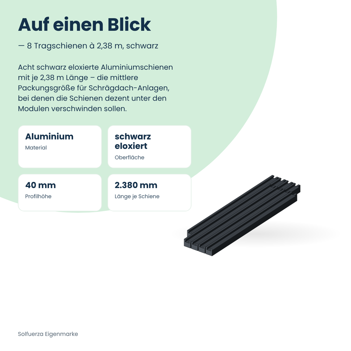 Solfuerza Alu-Tragschienen-Set B