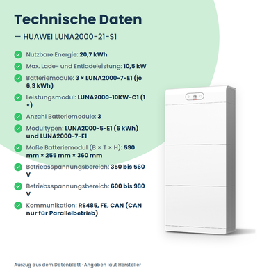 HUAWEI LUNA2000-21-S1 Batteriespeicher 21 kWh
