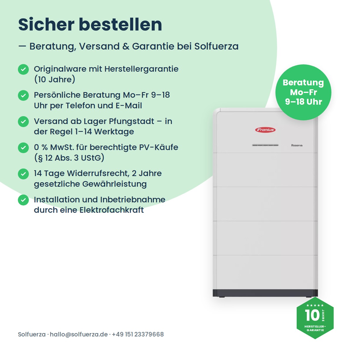 Fronius Reserva BMS + Sockel