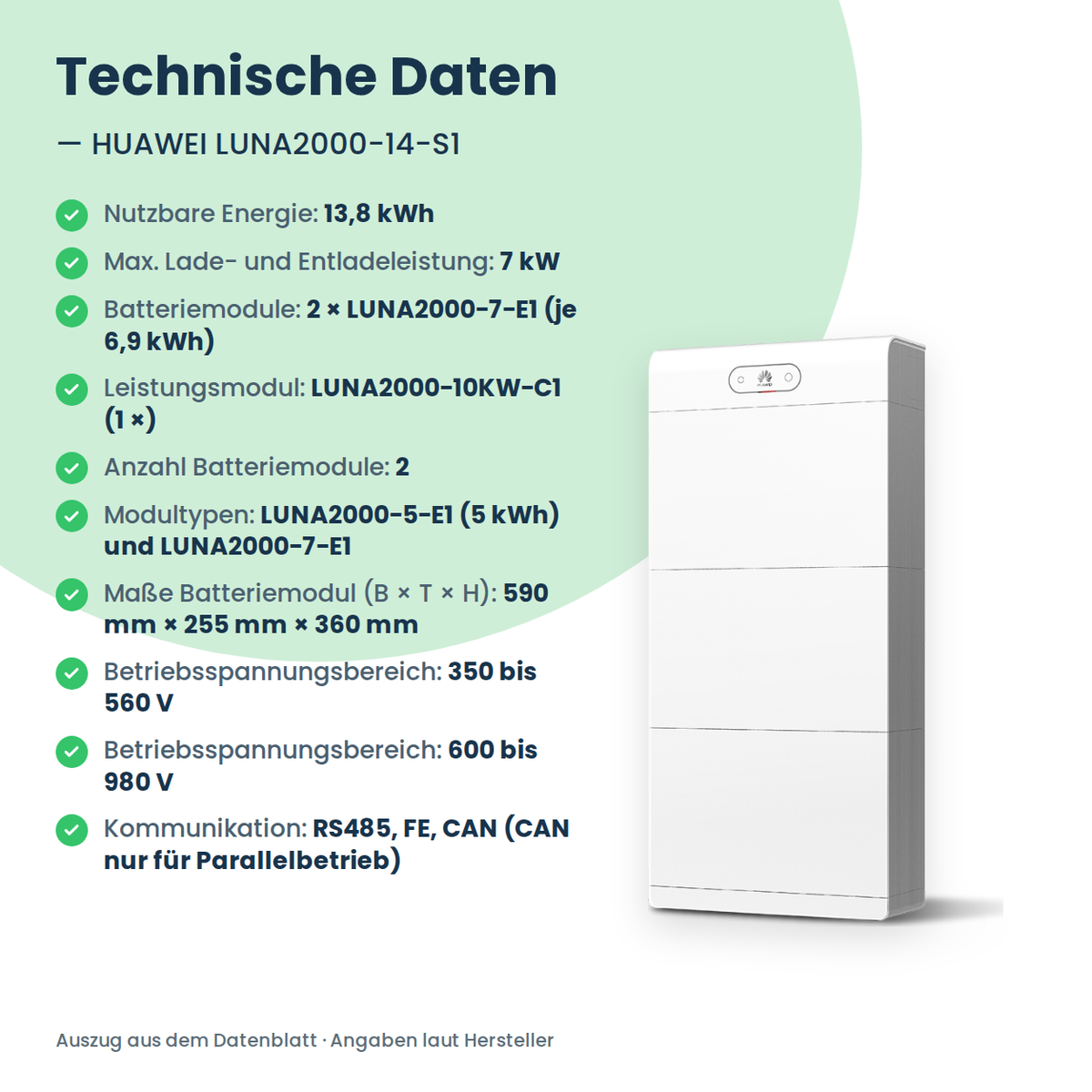HUAWEI LUNA2000-14-S1 Batteriespeicher 14 kWh