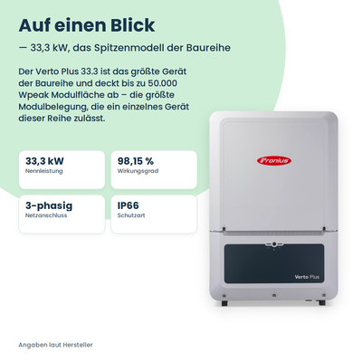 Fronius Verto Plus 33.3 Hybrid-Wechselrichter 33,3 kW