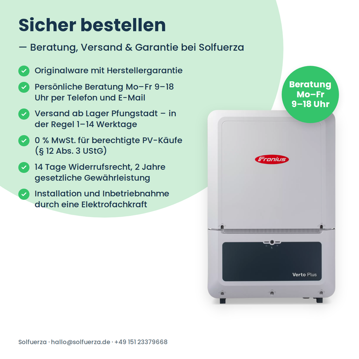 Fronius Verto Plus 30.0 Hybrid-Wechselrichter 30 kW
