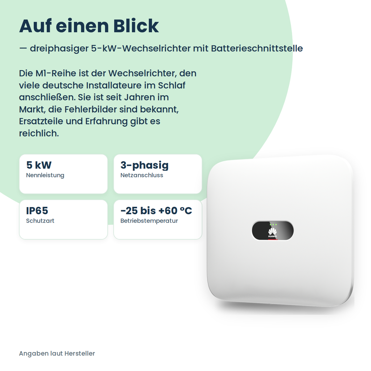 HUAWEI SUN2000-5KTL-M1 Hybrid-Wechselrichter 5 kW