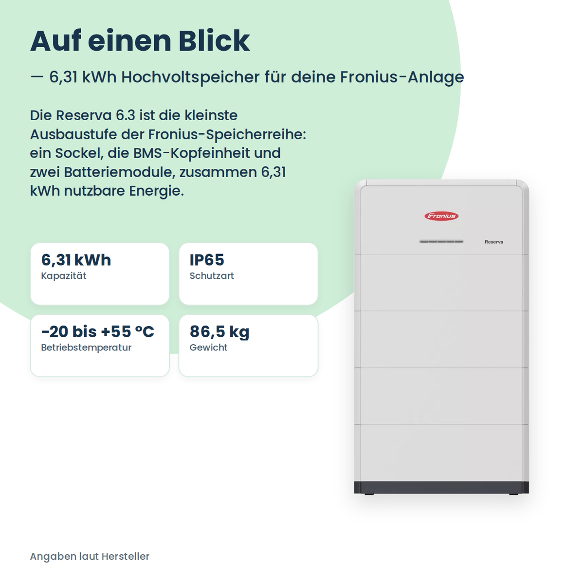 Fronius Reserva 6.3 Batteriespeicher 6,31 kWh
