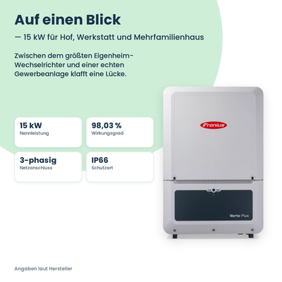 Fronius Verto Plus 15.0 Hybrid-Wechselrichter 15 kW