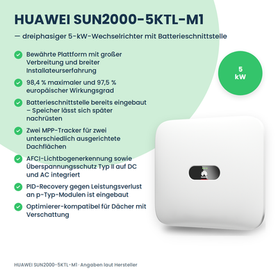 HUAWEI SUN2000-5KTL-M1 Hybrid-Wechselrichter 5 kW
