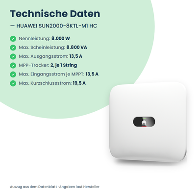 HUAWEI SUN2000-8KTL-M1 HC Hybrid-Wechselrichter 8 kW