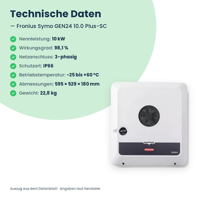 Fronius Symo GEN24 10.0 Plus-SC Hybrid-Wechselrichter 10 kW