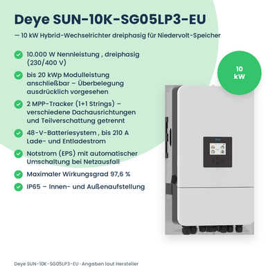 Deye SUN-10K-SG05LP3-EU – Vorteile