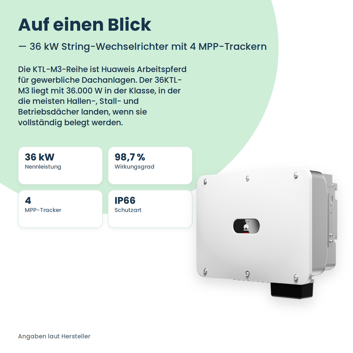 HUAWEI SUN2000-36KTL-M3 (26A) String-Wechselrichter 36 kW