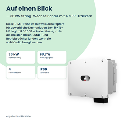 HUAWEI SUN2000-36KTL-M3 (26A) String-Wechselrichter 36 kW