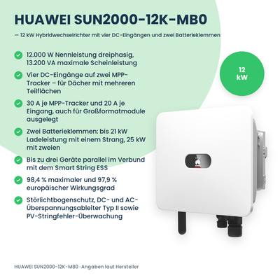 HUAWEI SUN2000-12K-MB0 Hybrid-Wechselrichter 12 kW