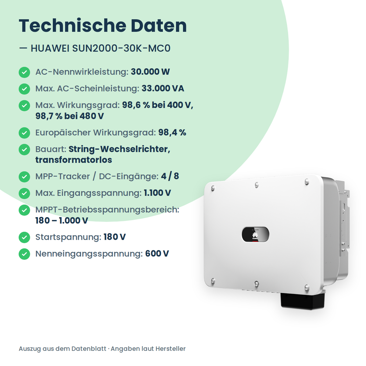 HUAWEI SUN2000-30K-MC0 String-Wechselrichter 30 kW