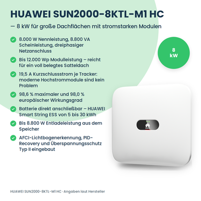HUAWEI SUN2000-8KTL-M1 HC Hybrid-Wechselrichter 8 kW