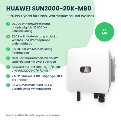 HUAWEI SUN2000-20K-MB0 Hybrid-Wechselrichter 20 kW