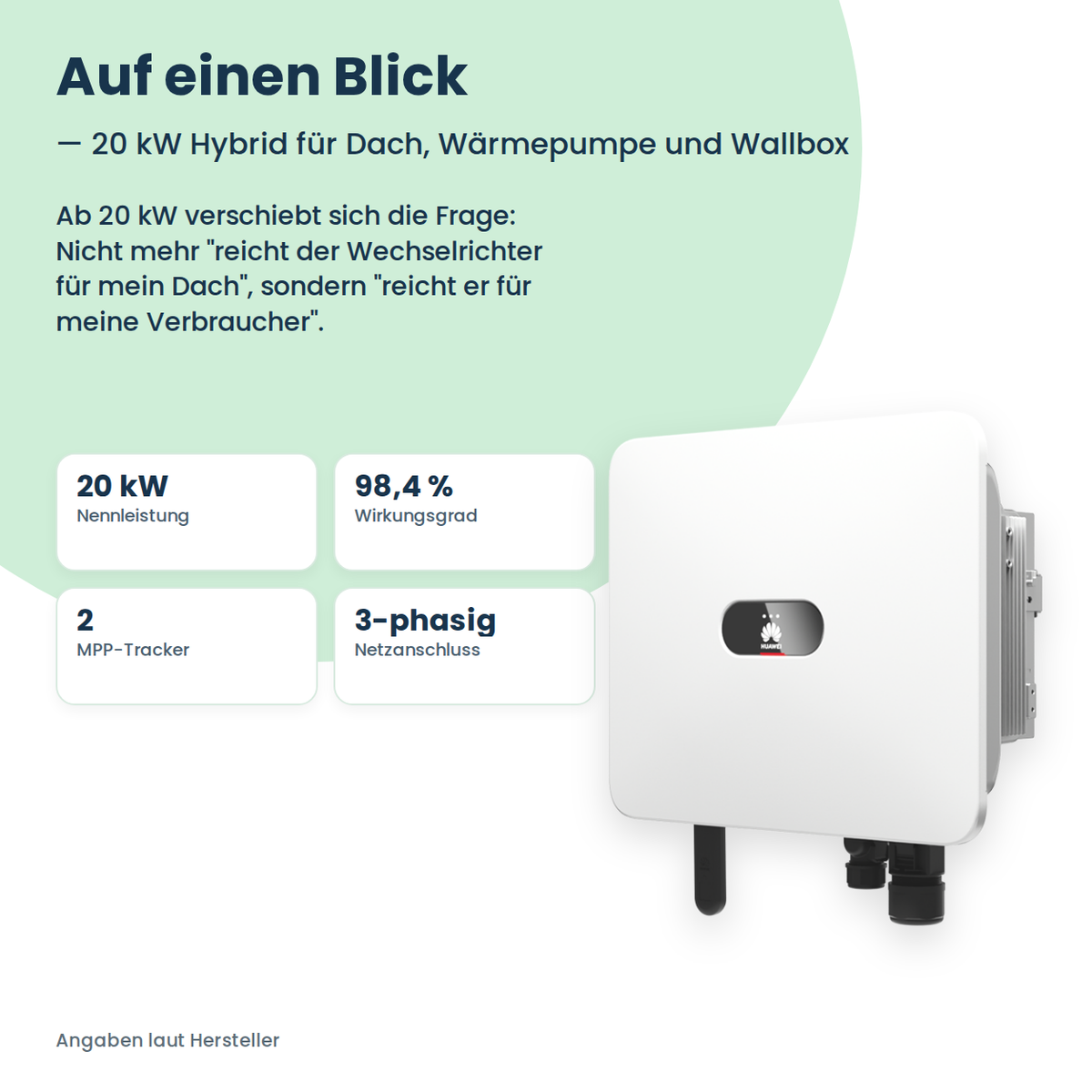 HUAWEI SUN2000-20K-MB0 Hybrid-Wechselrichter 20 kW