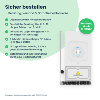 Deye SUN-3.6K-SG05LP1-EU-PLUS – 3,6 kW Hybrid-Wechselrichter einphasig für Niedervolt-Speicher