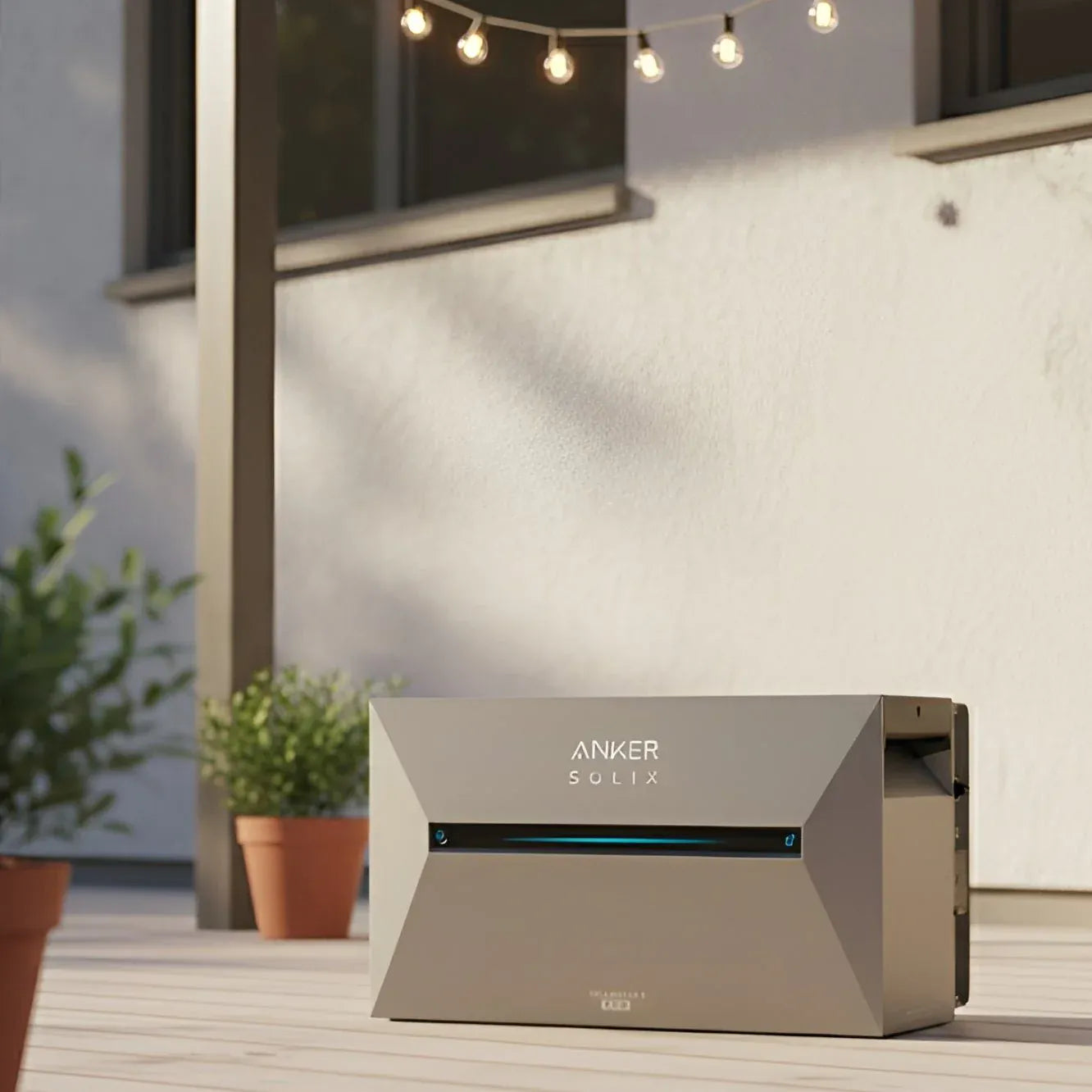 Anker SOLIX Solarbank 3 Pro – Vista lateral conexiones solares