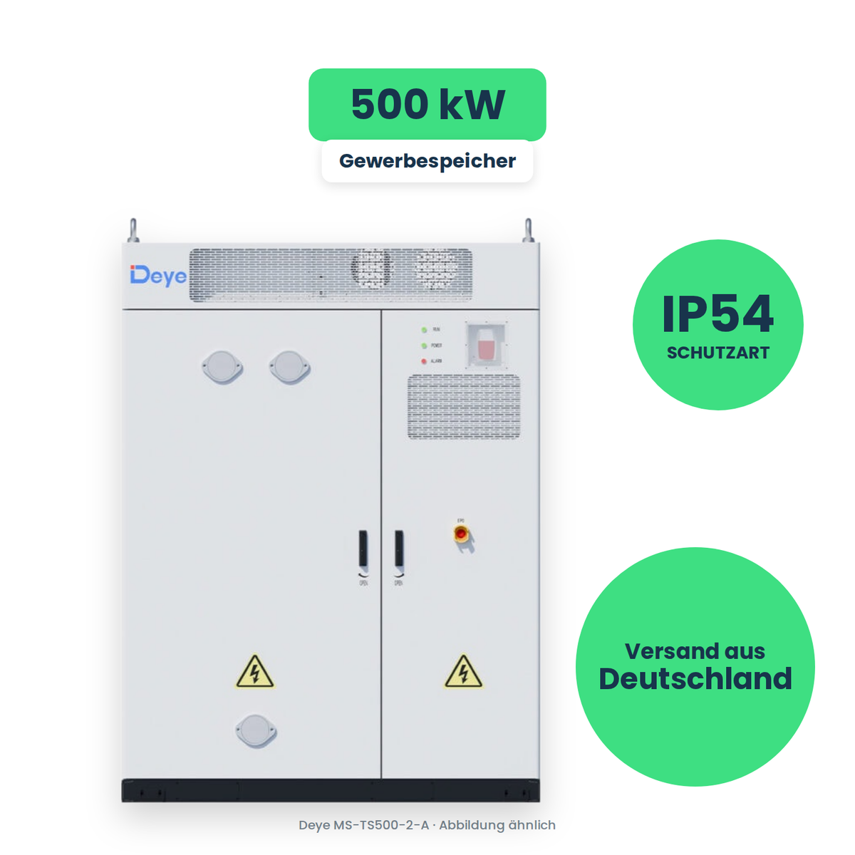 Deye MS-TS500-2-A – Gewerbespeicher, freigestellt