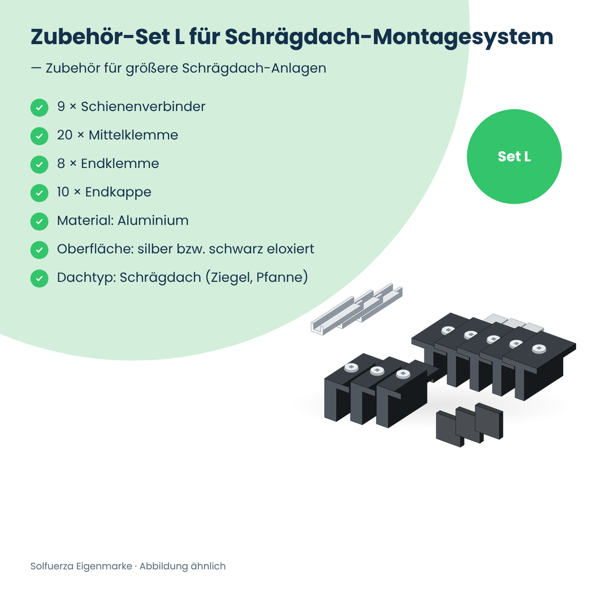 Solfuerza Zubehör-Set L für Schrägdach-Montagesystem