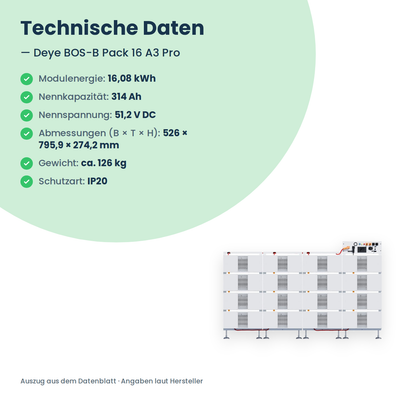 Deye BOS-B Pack 16 A3 Pro